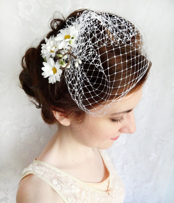 Voile De Mariage Coin Du Voile Blanc Mini Cage Doiseau Petit Oiseau Cage Bridal Veil Tessie Nuptiale Accessoires Cheveux