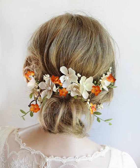 Fall Wedding Hair Clip Fall Wedding Hair Piece Fall Hair Etsy
