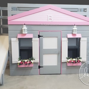 Solid Wood &quot;Ellie&quot; Playhouse loft bed