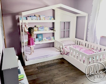 Solid Wood Reading Nook Bed