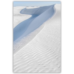 White Sands New Mexico Print: Pastel Blue Desert Landscape Art