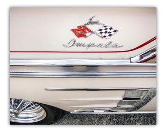 Corvette Impala SS Auto Fotografie als Vintage Automobile Wandkunst für Zuhause
