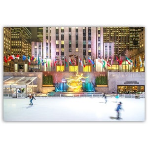 Rockefeller Center Ice Skating Rink Photography Wall Art | NYC Wall Decor for Home or Office