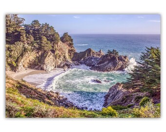 Big Sur Beach Photography at McWay Falls California Coast Wall Decor Gift Art