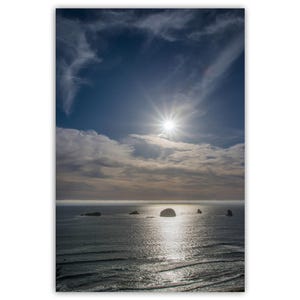 Sonnenuntergang in Port Orford an der Pazifikküste von Port Orford | Geschenk Kunstdruck für zu Hause oder im Büro