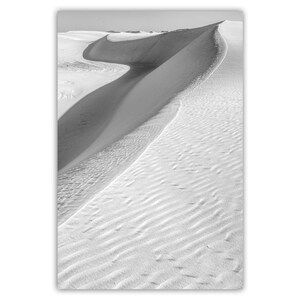 White Sands New Mexico Print: Black and White Desert Landscape Wall Decor