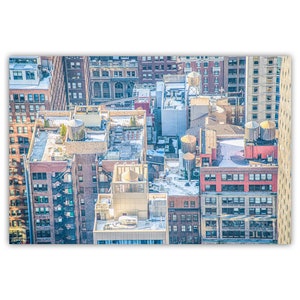 Midtown Manhattan Wall Decor with Water Towers | New York City Photography Art Print