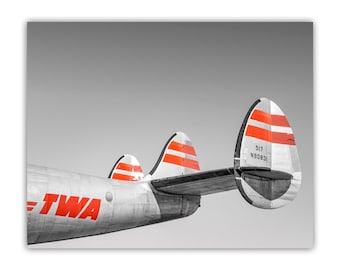1960年代 TWA ボーイング 707 ヴィンテージ ウォールアート フォト