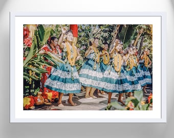 Vintage Wall Art Print of Hawaii Mid Century Hula Dance