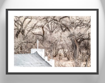 Arizona Church Art Print at Mexico Border as Unique Southwestern Wall Decor