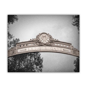 Cal Berkeley Sather Gate University of California Art Print | Sproul Plaza Wall Art Decor for Home or Office