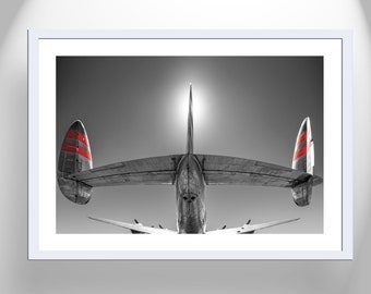 Aviation Wall Decor with TWA Lockheed Constellation Airliner