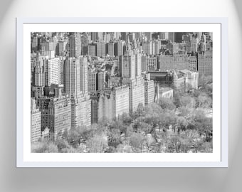 Upper West Side New York City Picture in Black and White as Wall Decor for Home or Office