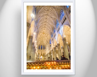 St Patricks Cathedral Church Interior Wall Art Print