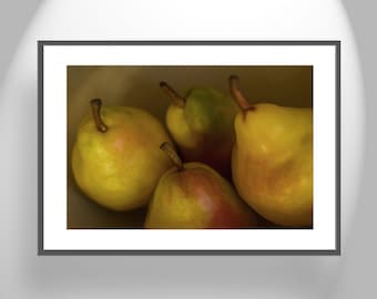 Pear Fruit Picture Still Life Art for Home as Food Photography