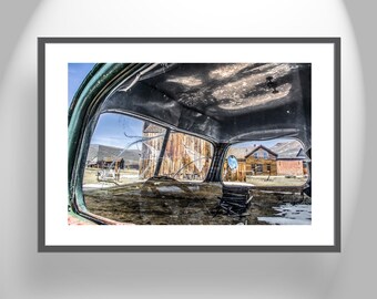 Fine Art Print of Western Ghost Town with Old Truck