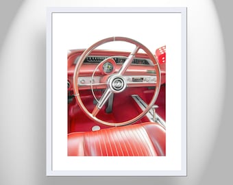 Mancave Wall Decor with Classic Chevy Impala Car