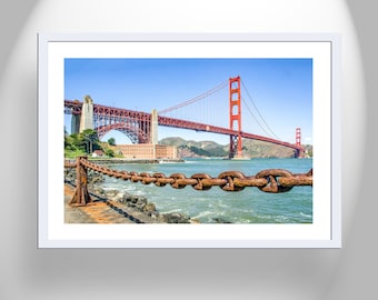 The Presidio Fort Point San Francisco Art Print for Home or Office with Golden Gate Bridge