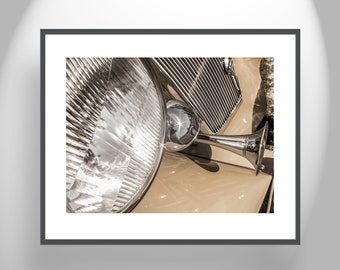 Vintage Car Photograph as Wall Decor Picture