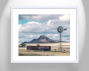 Western Horse Ranch Picture as Fine Art Landscape Print for Home