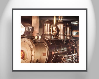 Steam Locomotive Train Photograph at Tilden Park Oakland California as Gift for Him