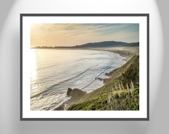 Stinson Beach Art Print Marin County California Coast Sunset Photograph as Home Decor Gift