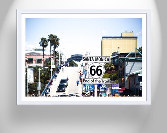 Route 66 Photography at Santa Monica Pier California as Gift Art