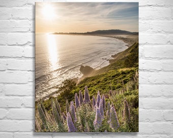 Stinson Beach Sunset Art Print Marin County California Ocean Photography Wall Decor Gift