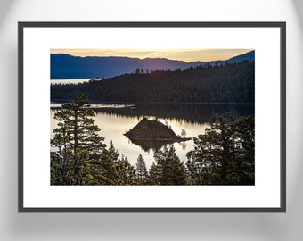 Art for Home with Lake Tahoe Emerald Bay Sunrise