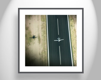 Gift for Pilots Aviation Art Print in Square Picture