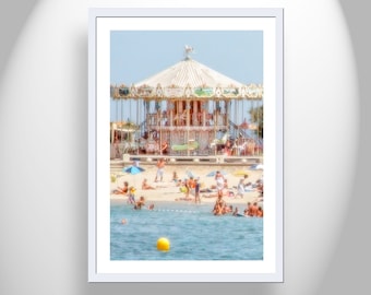 Lacanau France Beach Carousel Picture in Pastel
