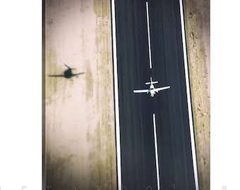 Aerial Airplane Art Print Pilot Gift | Aviation Wall Decor