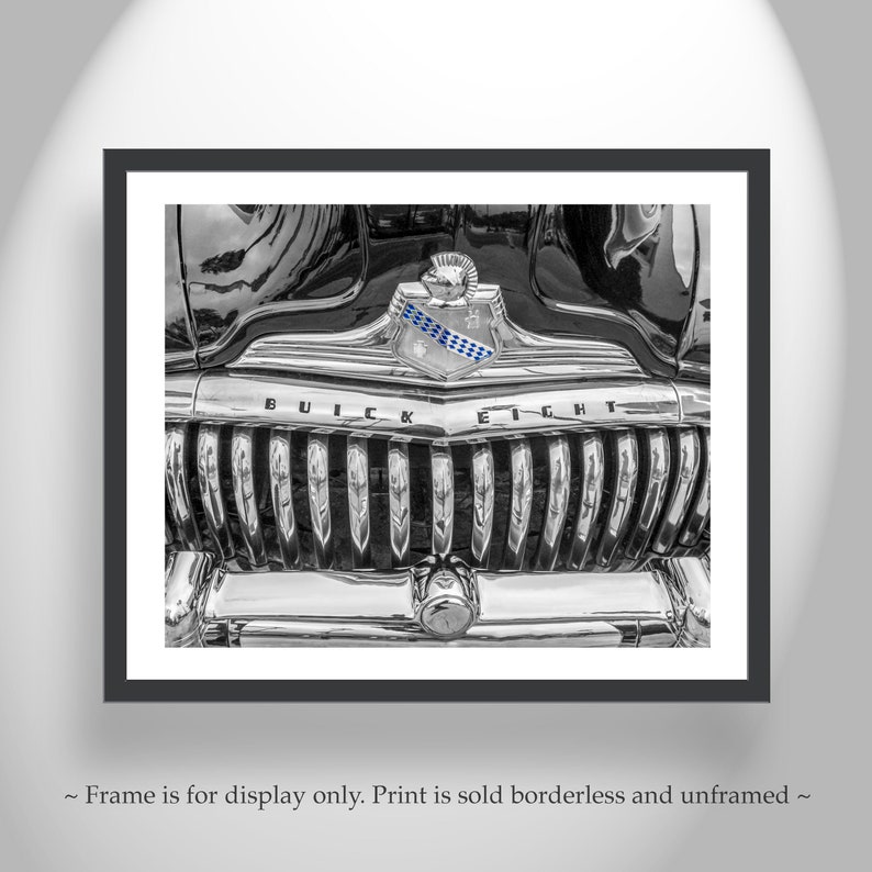 Man Cave Art with Vintage Buick Roadmaster in Black and White by Murray Bolesta image 3