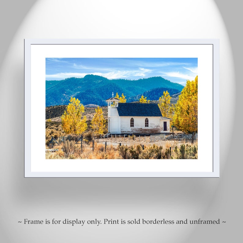 Western Wall Decor with Old Church and Autumn Leaves by Murray Bolesta image 1