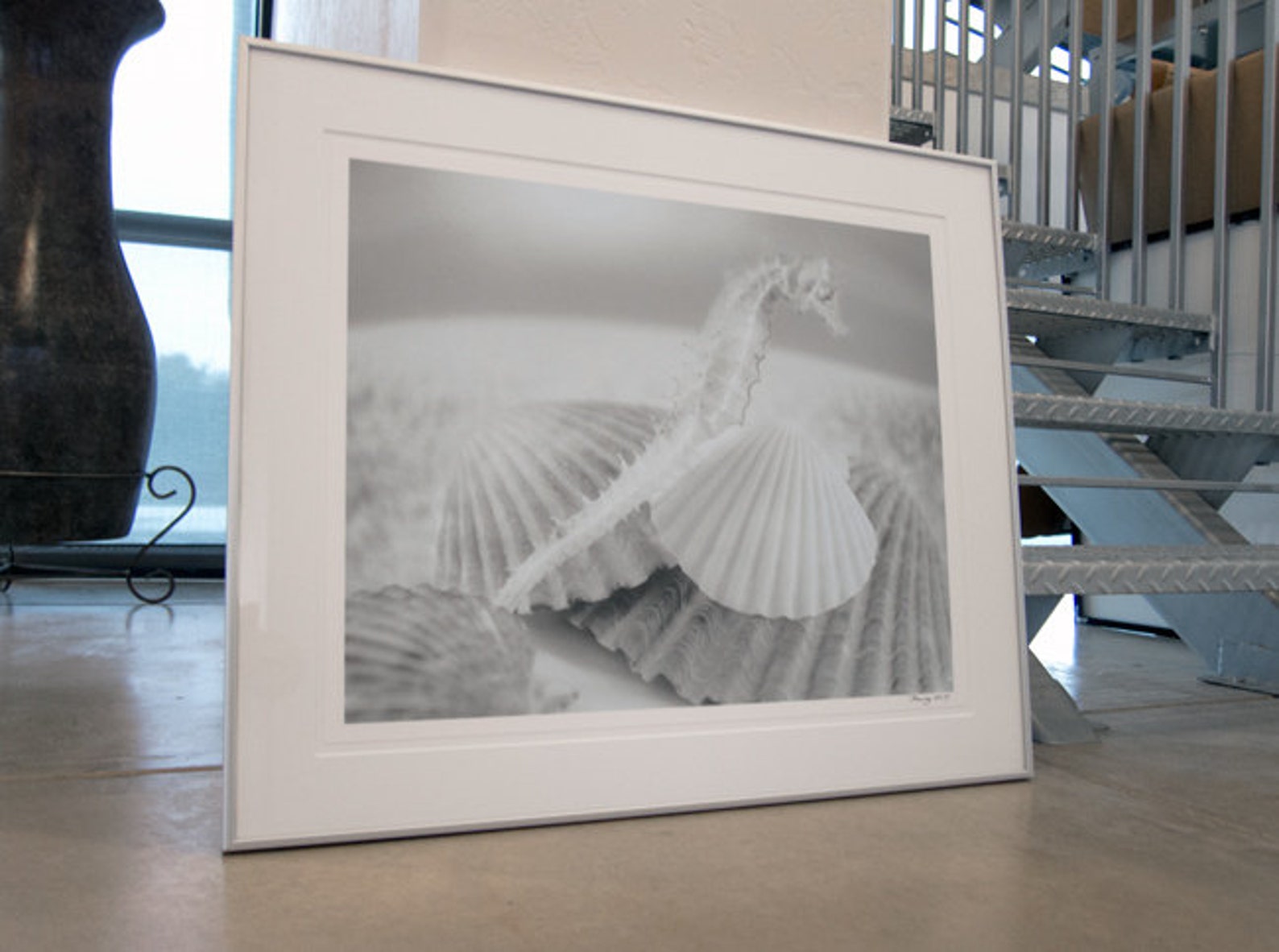 Arte de la pared del caballo de mar decoración de la pared | Etsy