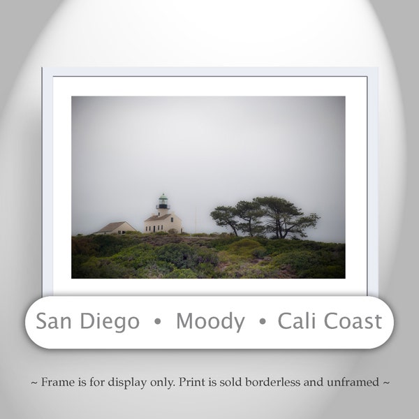 San Diego Point Loma Lighthouse Photograph as Wall Decor for Home or Office