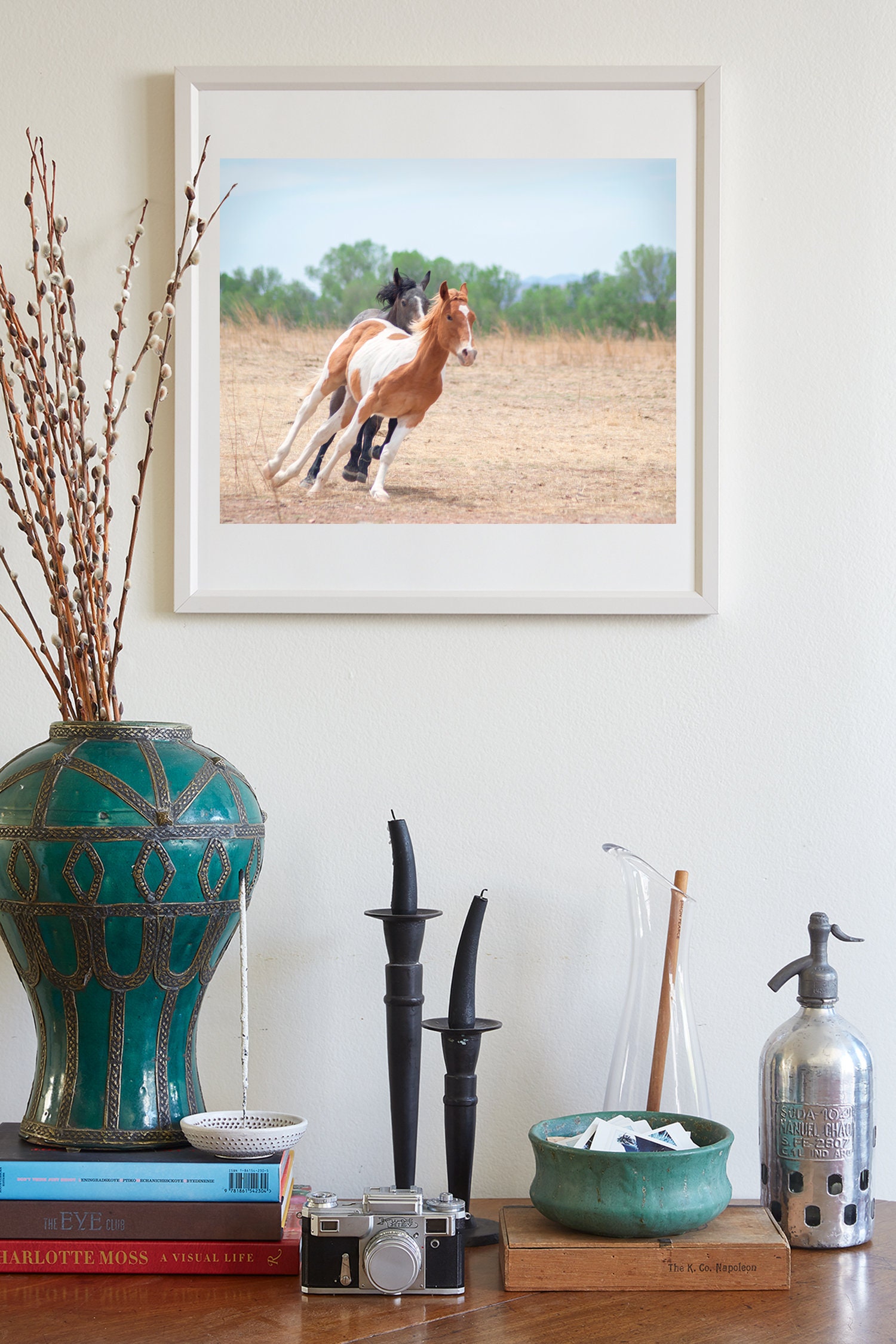 Framed Art Photograph with Horses Running Horses Picture Etsy