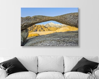 Alabama Hills Photography Art Print with Mount Whitney California Landscape in Owens Valley