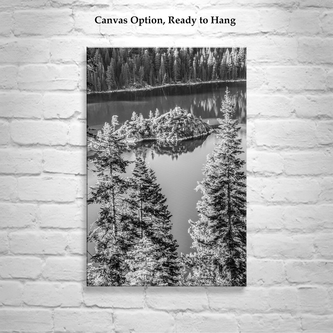 Wall Picture With Emerald Bay Lake Tahoe in Black and White Etsy UK