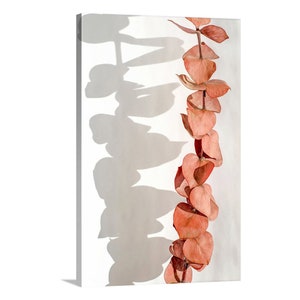 Eucalyptus Red Leaves Botanical Print – Minimalist Nature Photography, Modern Wall Art Decor