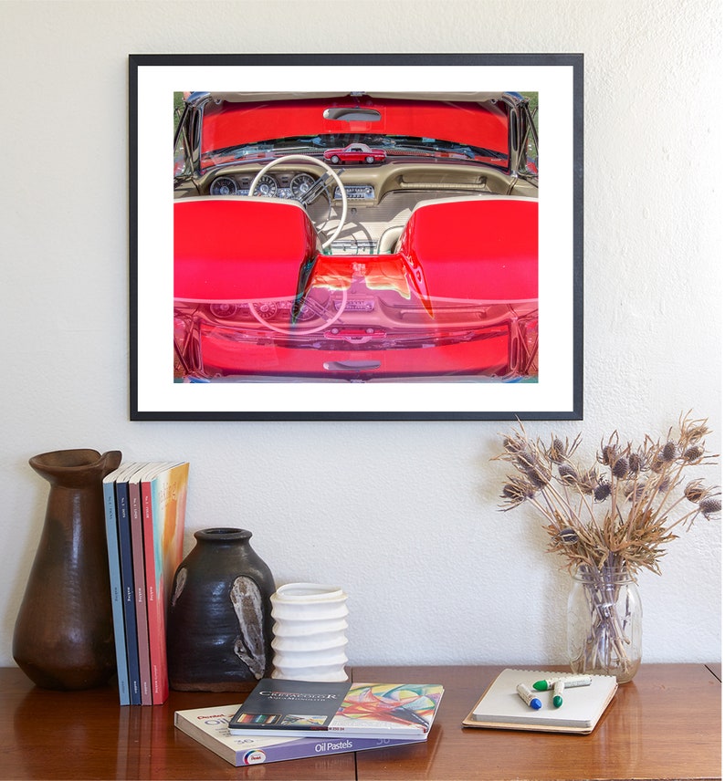 Car Art Print with Vintage Ford Thunderbird Car image 4