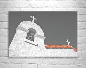 Southwestern Style Wall Art of Tucson Arizona Historic Barrio El Hoyo Chapel of San Cosme