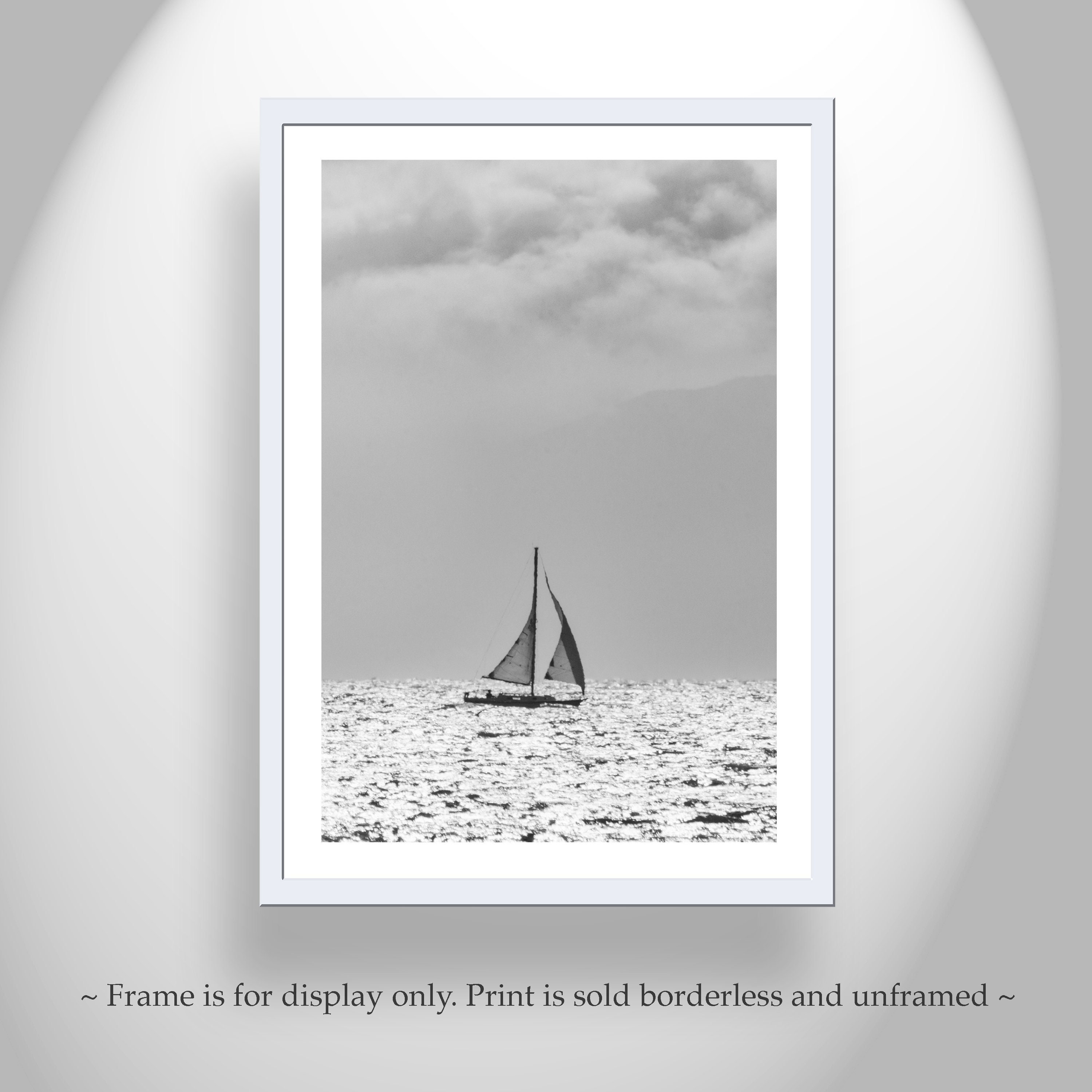 Sailboat Photography In Black And White On San Francisco Bay Etsy