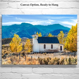 Western Wall Decor with Old Church and Autumn Leaves by Murray Bolesta image 3