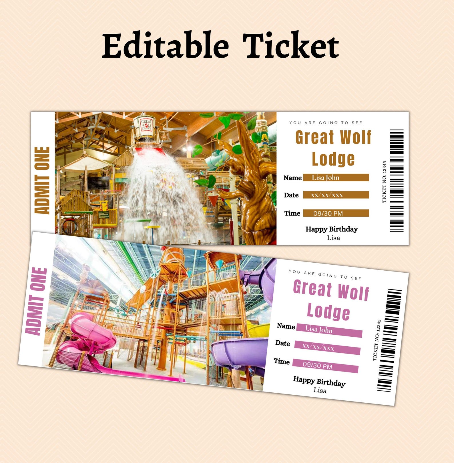 Digital Great Wolf Lodge Surprise Trip Gift Ticket, Amusement Park ...