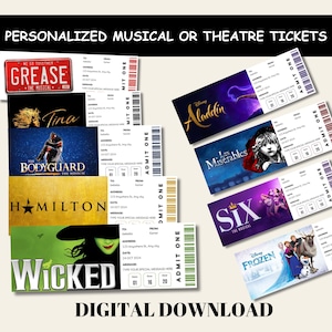 Personalisierte Theaterkarte, benutzerdefinierte Überraschungs-Boutique-Karte, Überraschungs-Musical-Karte, Erinnerungsstücke, Souvenir-Karte, Musikalische Geschenk-Karte,