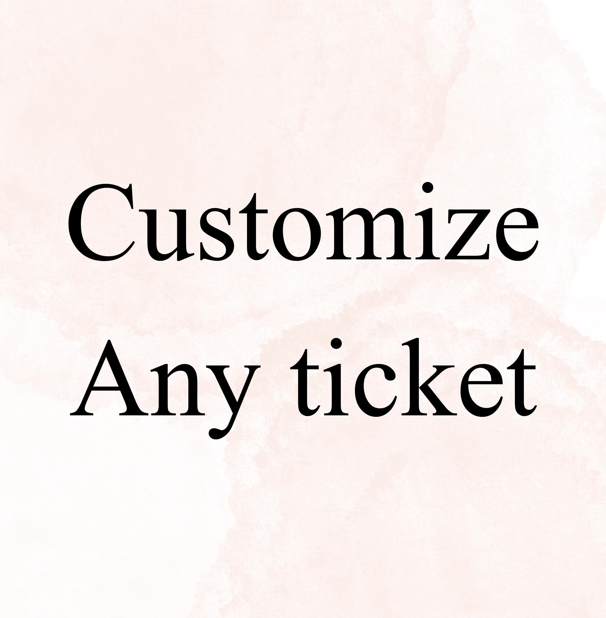 Custom Ticket Design - Etsy