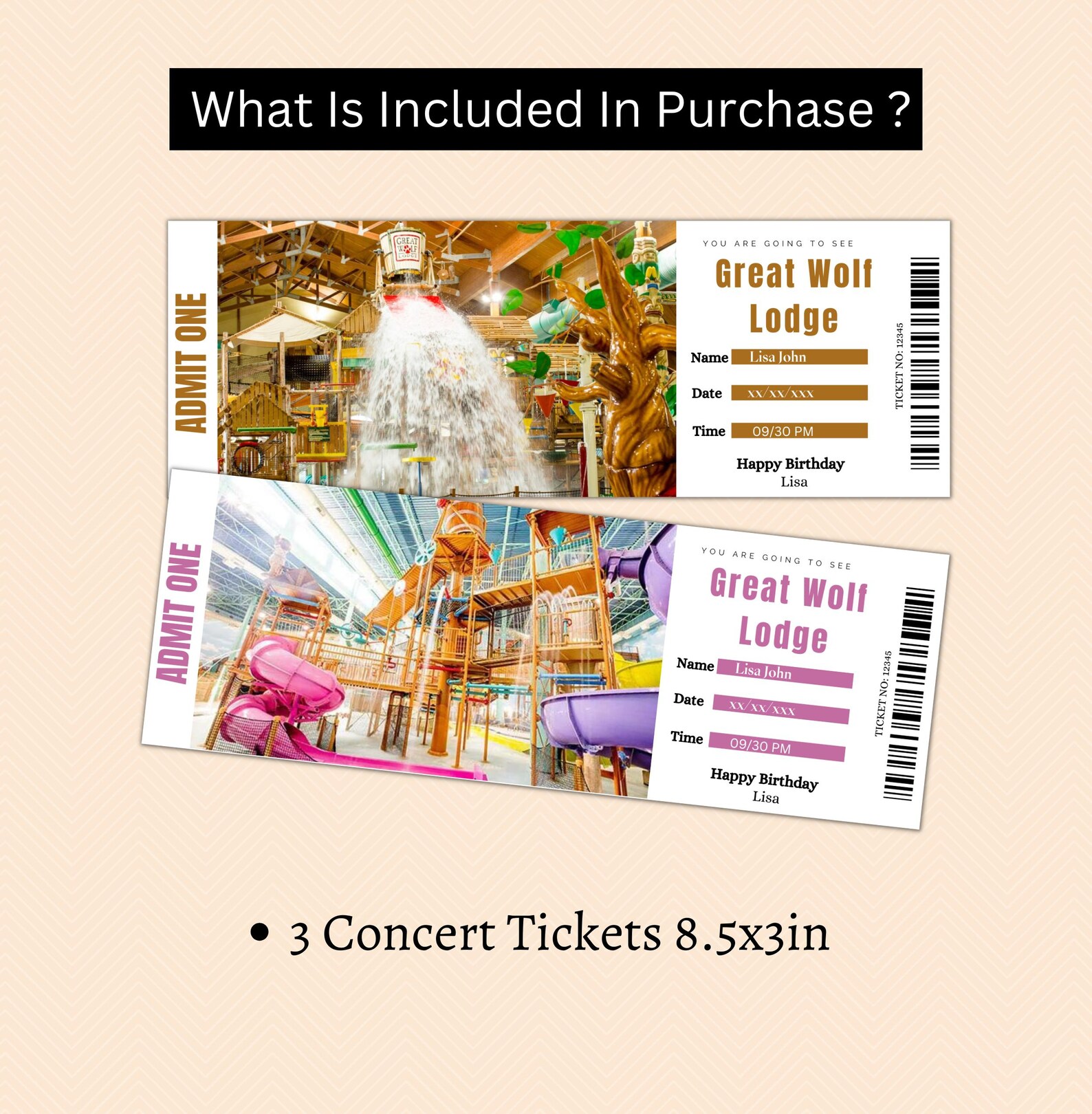 Digital Great Wolf Lodge Surprise Trip Gift Ticket, Amusement Park ...