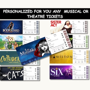 Personalisierte Theaterkarte, benutzerdefinierte Überraschungs-Boutique-Karte, Überraschungs-Musical-Karte, Erinnerungsstücke, Souvenir-Karte, Musikalische Geschenk-Karte,