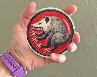 Mark Sheppard art coasters, Mark Sheppard Art, possum coaster, cardboard bar coaster, paper coaster set, Coaster set, set of 4 coasters